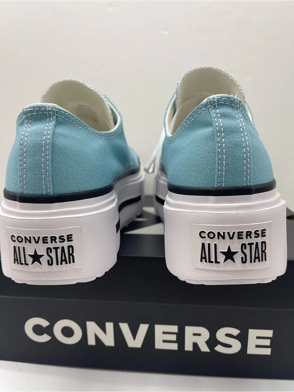 Converse WMNS CTAS LIFT DOUBLE STACK OX DEJA BLUE/BLACK/WHITE Platform Sneakers
